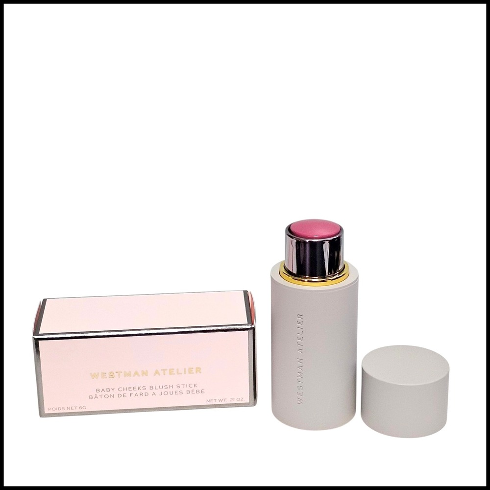 Westman Atelier Baby Cheeks Blush Stick DOU DOU (Warm Rose) Cream Full Size New
